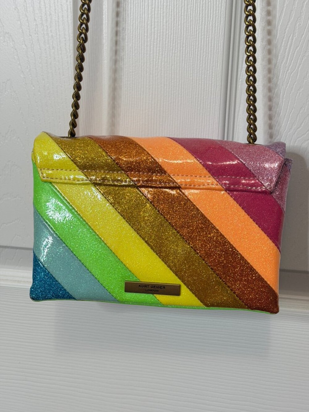 Kurt Geiger Kensington Glitter Rainbow Bag - Picture 7 of 10